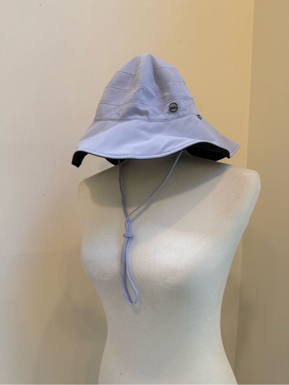 Reversible Sun Bucket Hat with Chin Strap - Light Lavender and Navy